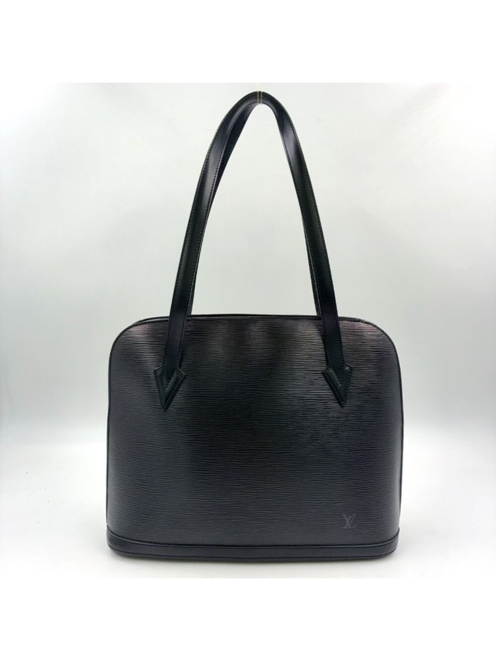 Louis Vuitton Lussac Epi Noir Leather Black Shoulder Bag Gold